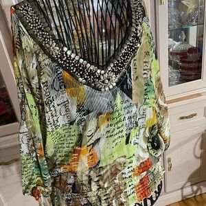 Colorful Beaded Women's Top